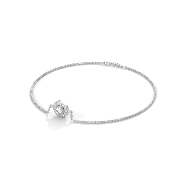 A 9-inch fashion bracelet featuring 12 diamonds in assorted shapes, totaling 1.99 carats—artful elegance in every detail.
