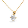 Radiant Allure Oval Lab Grown Diamond Gold Pendant Chain