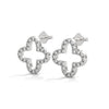 Radiant Clover Lab Grown Diamond Gold Stud Earrings