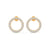 Lab Grown Round Diamond Open Circle Gold Earrings