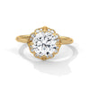 Vintage Halo Lab Grown Diamond Gold Ring
