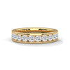 series of brilliant round-cut lab-grown diamonds gold band for wedding