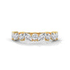 Half eternity wedding band with Marquise and Round cut lab grown Diamond for