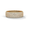 Gold Eternity Band with row of lab grown diamonds