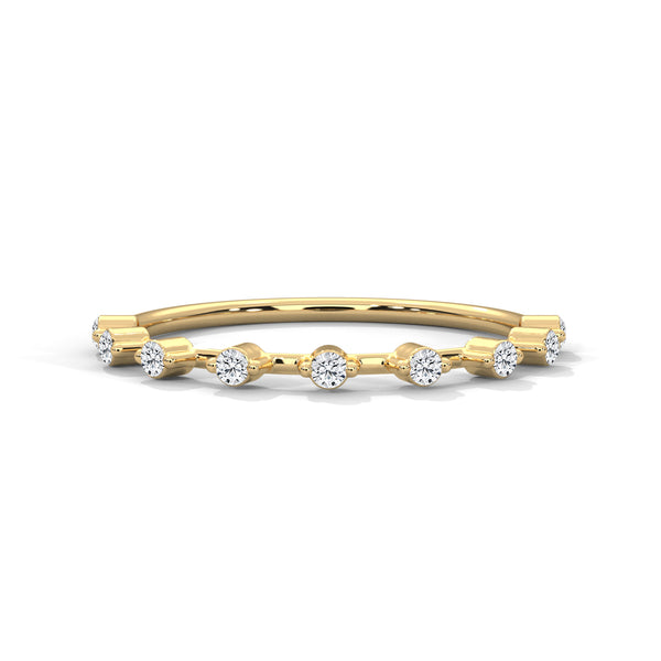 Lab Grown Diamond Minimal Gold Band