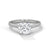 “Cushion-cut diamond solitaire ring in white gold—brilliant sparkle, pavé band elegance,and timeless luxury crafted for everlasting love.”
