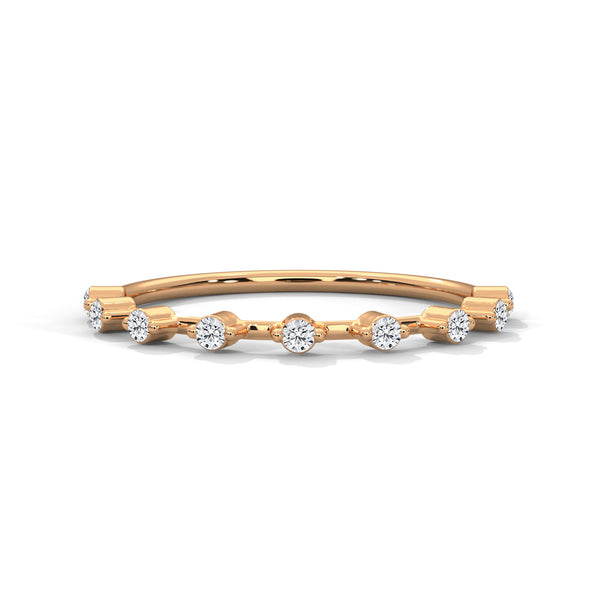 Lab Grown Diamond Minimal Gold Band