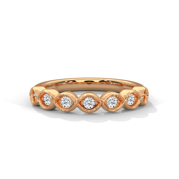 Lab Grown Diamond Marquise Motif Gold Ring