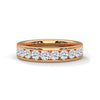 series of brilliant round-cut lab-grown diamonds gold band for wedding