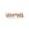 BAGUETTE CUT LAB GROWN DIAMOND GOLD BAND IN SLEEK ZIGZAG PATTERN