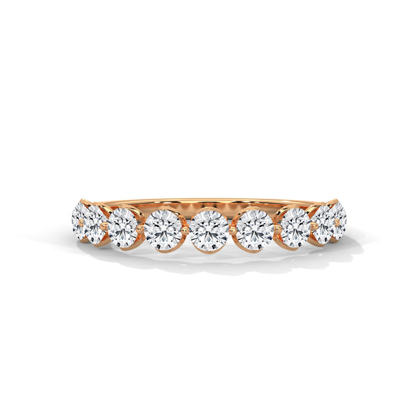 half eternity round cut lab grown diamond ring