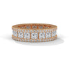 Majestic Princess-Cut Lab Grown Diamond Gold Eternity Band