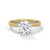 Twist Solitaire Round Cut Lab Grown Diamond Gold Ring