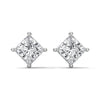 Princess Cut Lab Grown Diamond Gold Stud Earrings