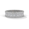 Majestic Princess-Cut Lab Grown Diamond Gold Eternity Band