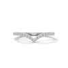 Radiant V-Shape with round cut Lab Grown Diamond Gold Band