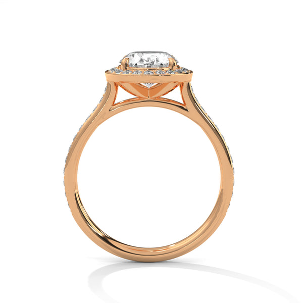“Oval diamond halo ring in yellow gold—brilliantsparkle, pavé band elegance, and timeless luxurycrafted for unforgettable love and lifetimebeauty.”