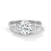 Pear Shaped Three-Stone Lab Grown Diamond Gold Ring