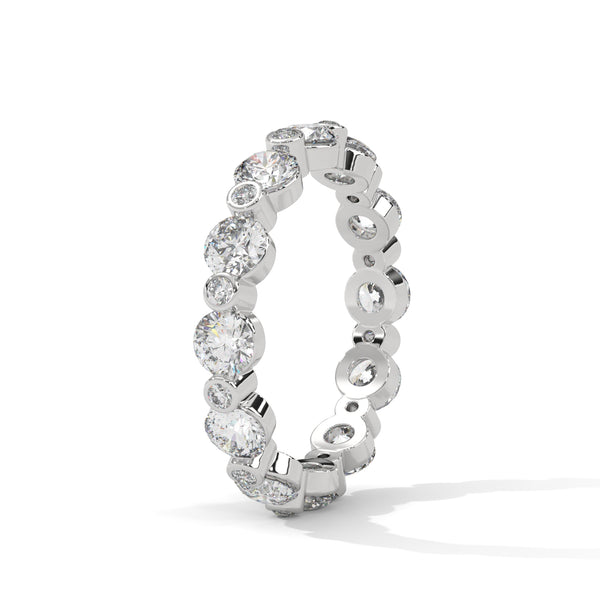 Lab Grown Diamond Bezel-Set Gold Eternity Ring