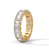EMERALD-CUT LABGROWN DIAMOND ETERNITY GOLD RING