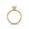 Elegant Oval Solitaire Lab Grown Diamond Gold Ring
