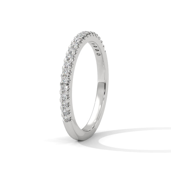 Round cut Lab Grown Diamond Gold Eternity Band