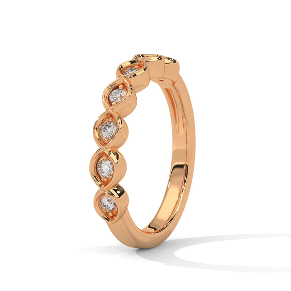 Lab Grown Diamond Marquise Motif Gold Ring