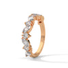 Half eternity wedding band with Marquise and Round cut lab grown Diamond for