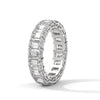 Lab Grown Emerald Cut Diamond Gold Eternity Band