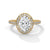 “Oval diamond halo ring in yellow gold—brilliantsparkle, pavé band elegance, and timeless luxurycrafted for unforgettable love and lifetimebeauty.”