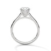 “Cushion-cut diamond solitaire ring in white gold—brilliant sparkle, pavé band elegance,and timeless luxury crafted for everlasting love.”
