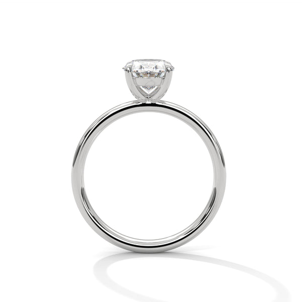 Elegant Oval Solitaire Lab Grown Diamond Gold Ring