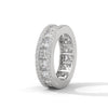 Majestic Princess-Cut Lab Grown Diamond Gold Eternity Band