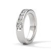 series of brilliant round-cut lab-grown diamonds gold band for wedding