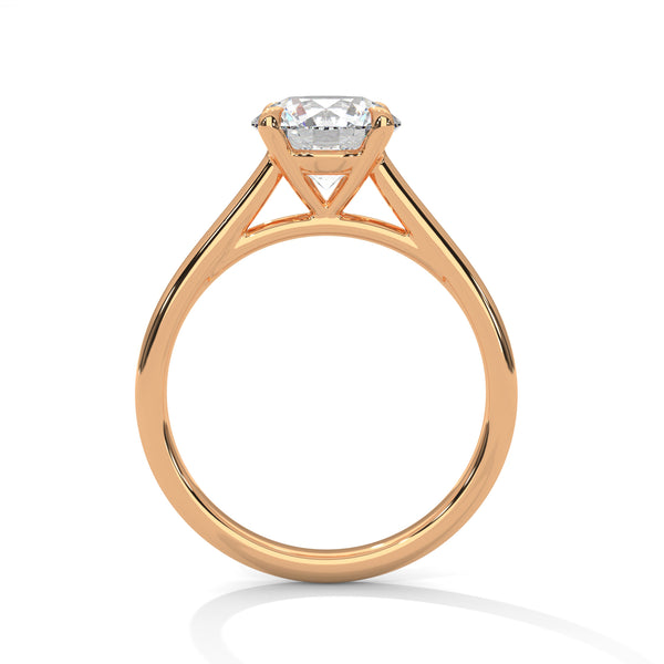 “Celeste Ring—round brilliant diamond sparkle, minimalist four-prong solitaire elegance, and timeless white-gold beauty crafted to symbolize pure love and lasting sophistication.”