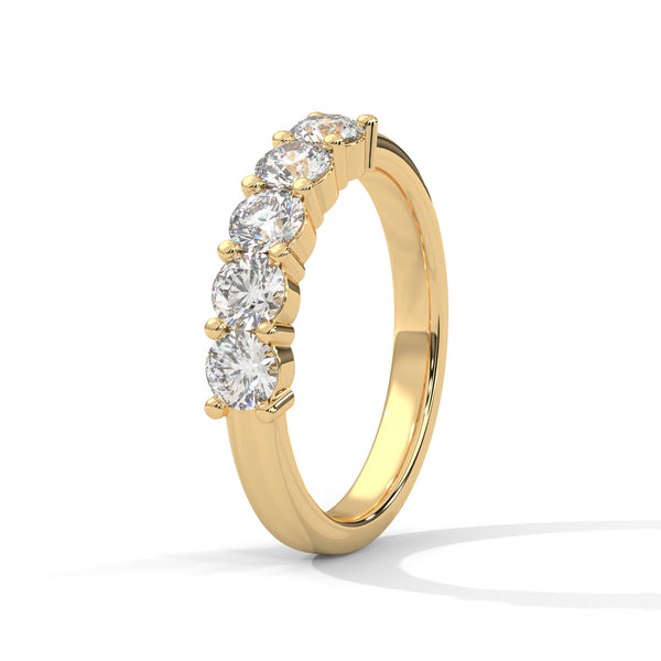 Eternal Spark 5-Stone Lab Grown Diamond Gold Ring