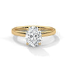 Elegant Oval Solitaire Lab Grown Diamond Gold Ring