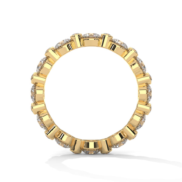Lab Grown Diamond Bezel-Set Gold Eternity Ring