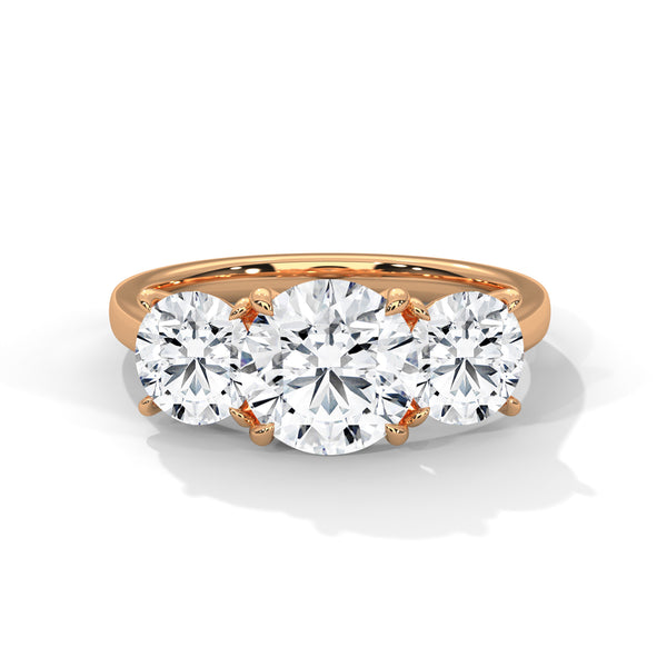 Everlasting Three-Stone Lab Grown Diamond Gold Ring