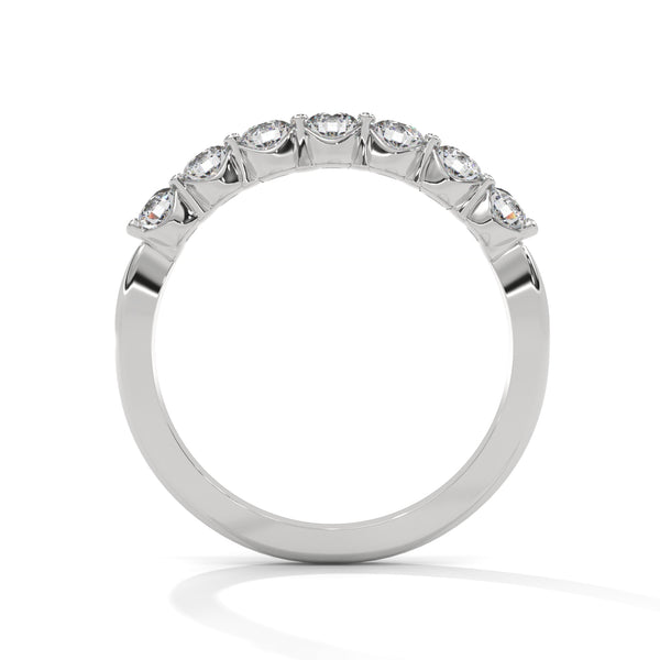 BRILLIANT CUT ROUND LAB GROWN DIAMOND SEMI ETERNITY SLEEK BAND