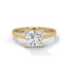 “Celeste Ring—princess-cut diamond brilliance, sleek four-prong solitaire elegance, and timeless white-gold beauty crafted to symbolize pure love, modern style, and lasting grace.”