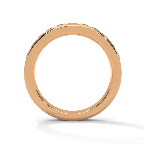 Princess Cut lab grown Diamond Channel Ring