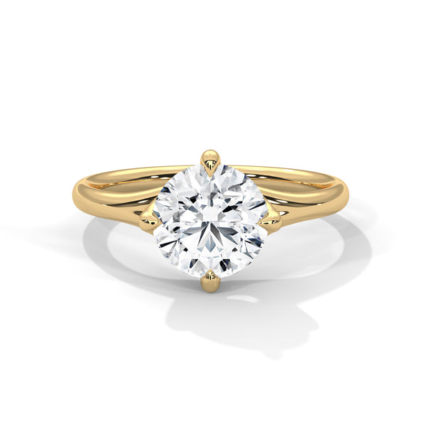 “Nova Ring—round brilliant diamond sparkle, elegant split-shank solitaire design, and modern white-gold beauty crafted to symbolize timeless love and radiant sophistication.”