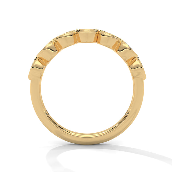 Lab Grown Diamond Marquise Motif Gold Ring