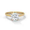“Celeste Ring—round brilliant diamond sparkle, minimalist four-prong solitaire elegance, and timeless white-gold beauty crafted to symbolize pure love and lasting sophistication.”