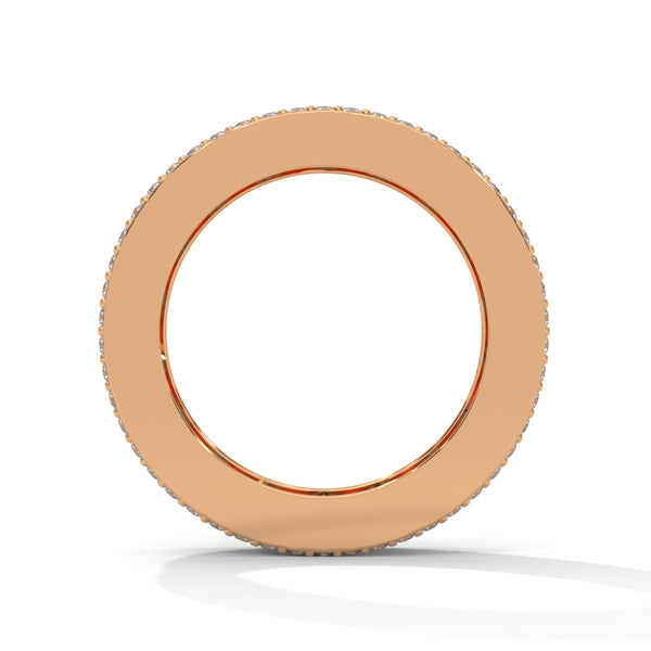 Majestic Princess-Cut Lab Grown Diamond Gold Eternity Band