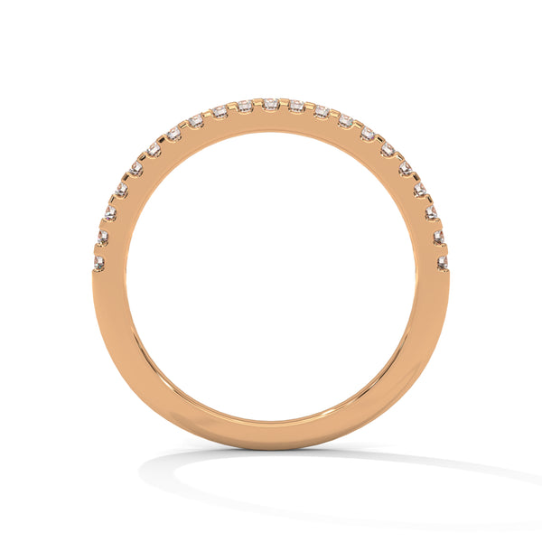 Round cut Lab Grown Diamond Gold Eternity Band