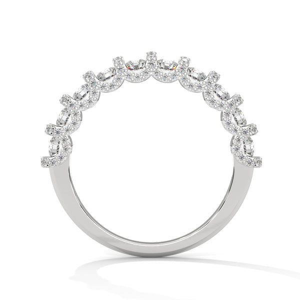 Eternity gold ring Designed with a continuous row of round-cut lab-grown diamonds
