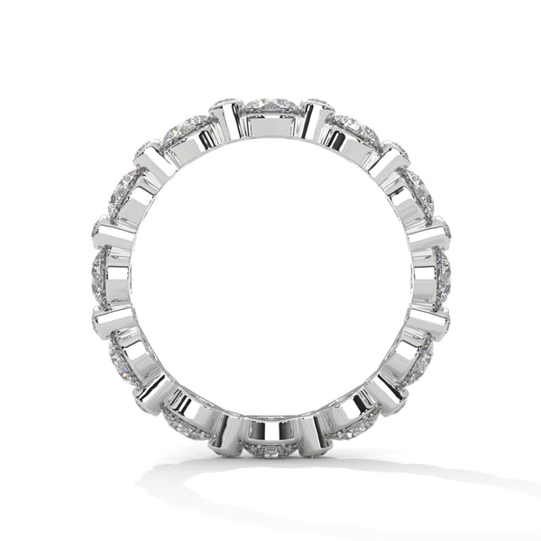 Lab Grown Diamond Bezel-Set Gold Eternity Ring