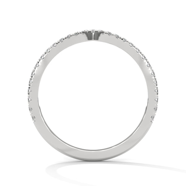 Radiant V-Shape with round cut Lab Grown Diamond Gold Band